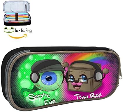 Jackseptic Green Eye Markiplier Pink Beard Pencil Holder Storage Organizer Stationery Pen Case