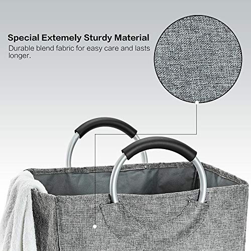 HOMEST Double Laundry Hamper with Handle, SelfStanding Modern Laundry