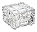 Celebrations by Mikasa 5162399 Glass Cubed Covered Box