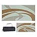 REVERSIBLE MATS Outdoor Patio/RV Camping Mat - Swirl (Brown/Beige, 9-Feet x 18-Feet) primary