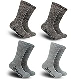 Time May Tell Mens Merino Wool Hiking Cushion Socks Pack (2/4 Pair,6-13 Size)