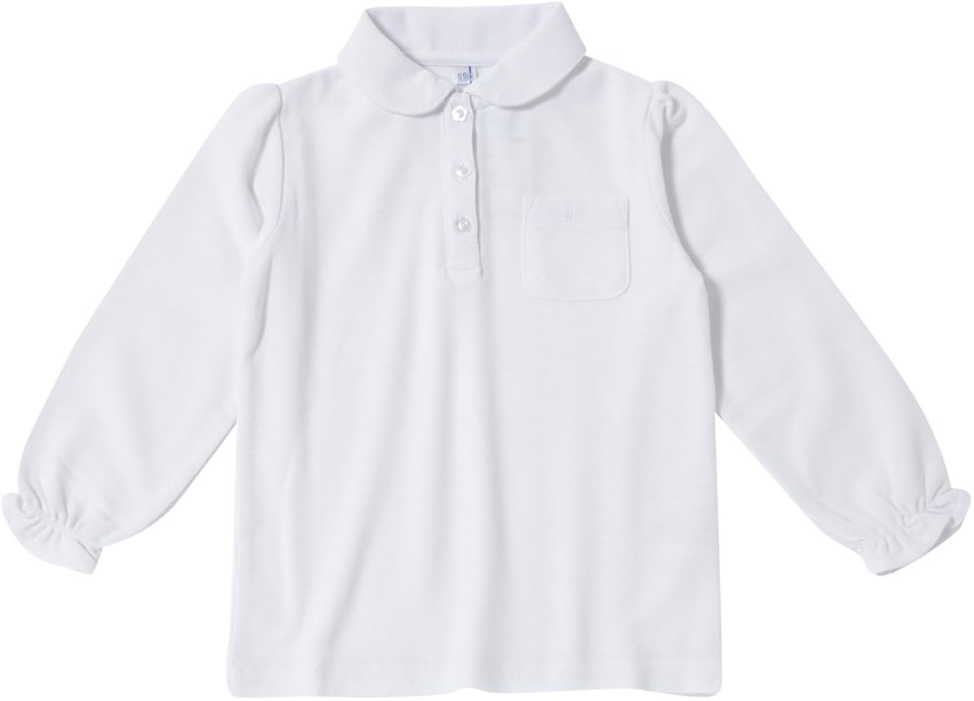 Amazon Co Jp 学童用 100 ガールズポロシャツ パフスリーブ
