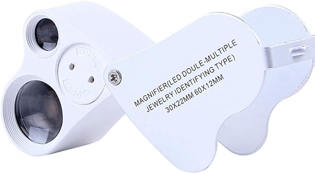 60 fois 30 fois loupe microscope jade bijoux identification miroir ...