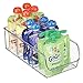 mDesign Plastic Food Storage Bin Organizer with 3 Compartments for Kitchen Cabinet, Pantry, Shelf, Drawer, Fridge, Freezer Organization - Holds Snack Bars - Ligne Collection - Clear