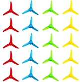 20PCS Plastic Propeller 3-Blades 80mm Fan Shape Propeller Props for RC Model Boat Ship Airplane DIY Electric Mini Fan Model Windmill Building Projects (Mix Color 1)