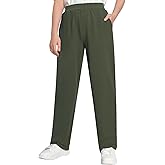 Weintee Women's Petite Cotton Pull On Pants with Pockets