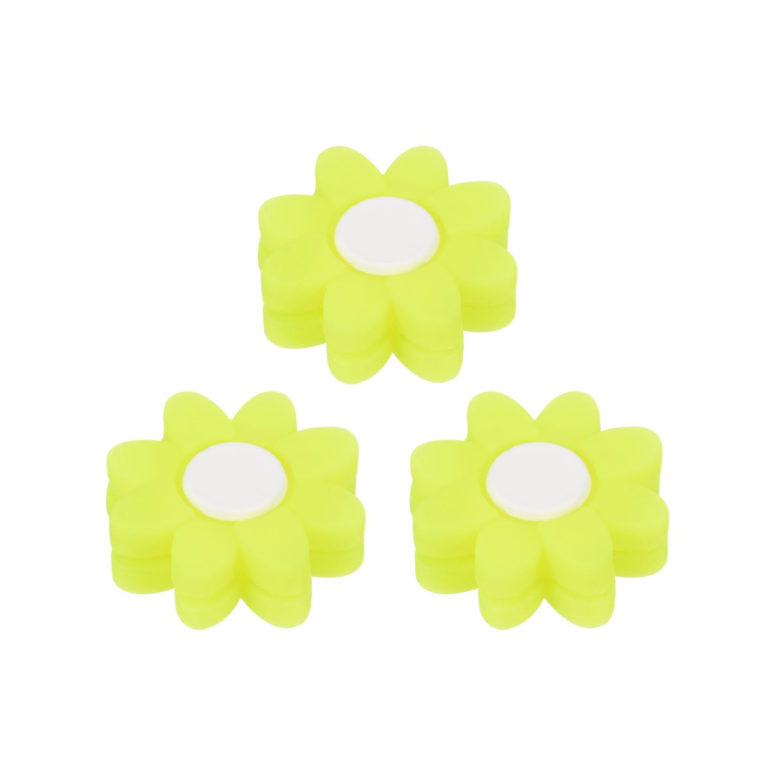 PATIKIL Tennis Racket Dampeners, 3 Pcs Soft Silicone Tennis Racquet Vibration Dampeners for Tennis Gift, Yellow