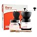 Hero Manual Coffee Grinder-Conical Ceramic Burr Mill,Adjustable Hand Precision Brewing, Black