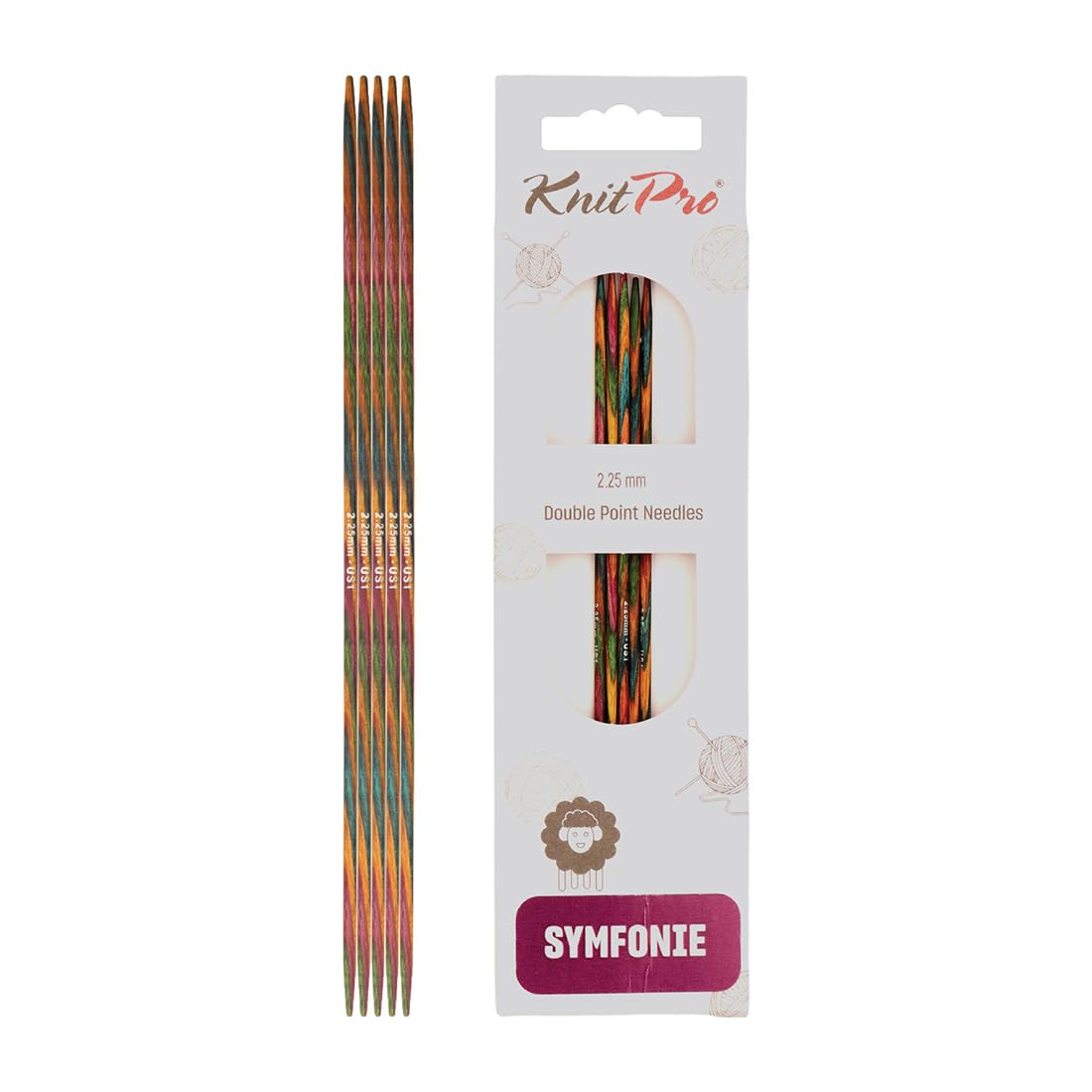 KnitPro Symfonie Double Pointed Needles 6" (15cm) | 2.25mm