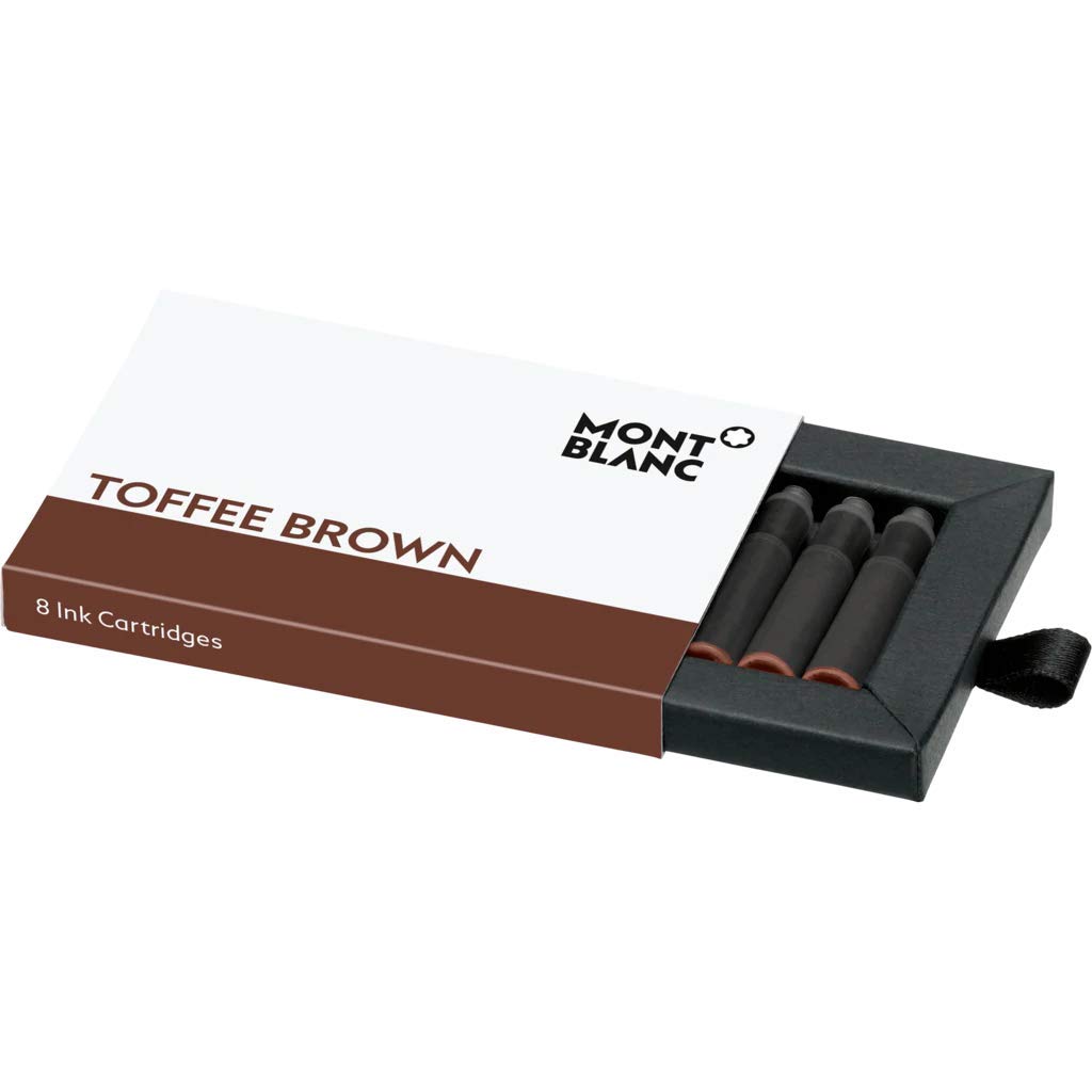 Montblanc Ink Cartridges Toffee Brown 105189 – Refill Ink in Brown for Fountain Pens – High Quality and Quick-Drying – 8 Cartridges