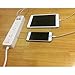Finduat Power Strip Surge Protector 3-Outlets 4-USB Charging Ports, Adapter For Home/Office/Travel Mini Power Strip Charging Ports Power Adapter 6.56 fts Cable – White