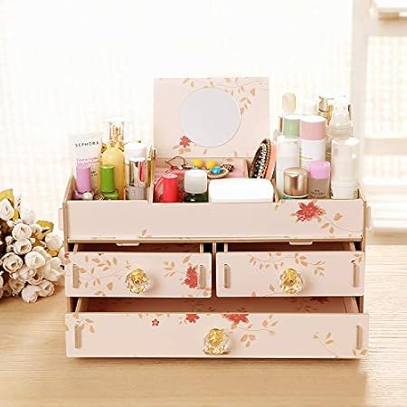 Novelove Cassetto Scatola Di Stoccaggio Cosmetici Con Tavolo