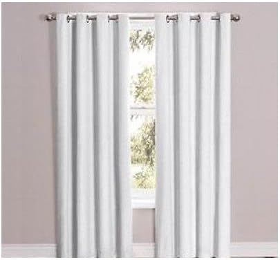 Amazon Com Eclipse Samara Blackout Energy Efficient Curtain White