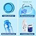 UPSTYLE 32 oz/0.25 gallon Eco Cute Glass Water Bottle with Lid BPA-Free Portable Wide Mouth Sport Travel Reusable Mug Leak-proof with Sleeve Drinking Cup for Milk/Juicing/Tea/Smoothie/Essential Oil