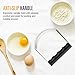 Nuovoware Dough Blender, Premium Stainless Steel Dough and Pastry Blender & Cutter, with 5 Blades and comfort Grip, Black Handle