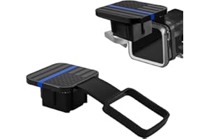 Kewucn Trailer Hitch Cover, 2 Inch American Flag Hitch Cover Tube Insert Plug, Universal Rubber Tow Receiver Tube Hitch Dust-Proof Plug fits 2" Receivers, Trailer Car Accessories (Black&Blue)