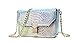 Holographic Snakeskin Crossbody Bag Shoulder Bag Women's Hologram Leather Purse (S Purple)