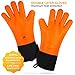 Silicone Oven Gloves - Great Heat Resistant Mitts Extra Long with Internal Cotton Lining for Cooking, Pot Holder, Grilling, BBQ, Baking And Smoking - Orange