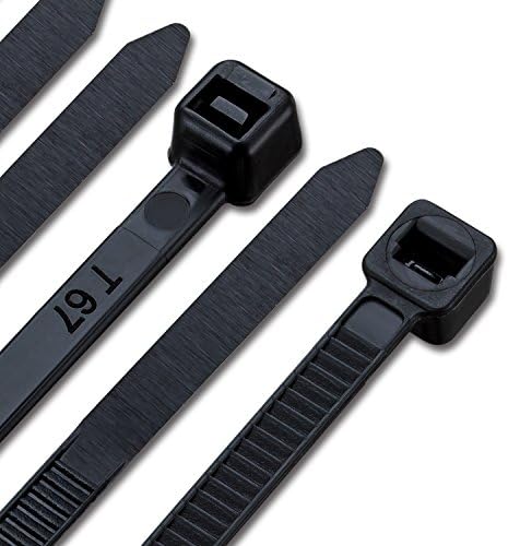 Zip Cable Ties Heavy Duty 4 Inch, Tanbin Strong Large Black Zip Ties 50 Pieces, Long Durable Nylon Black tie wraps, Indoor and Outdoor UV Resistant, Quality Cable Ties