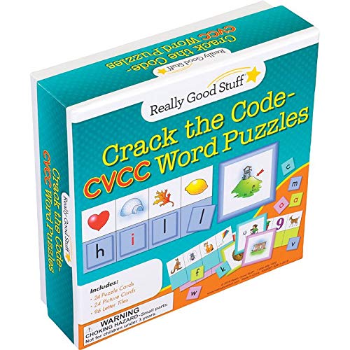 Really Good Stuff Crack The Code Word Puzzle (CVCC Words)