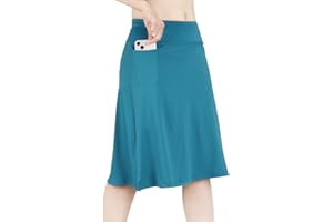 CZRLHYT Womens Skorts Modest Knee Length Skirts Athletic Midi Active Running Skirt
