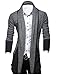 TAM WARE Mens Classic Fashion Marled Open-Front Shawl Collar Cardigan TWGG1308-GRAY-US L