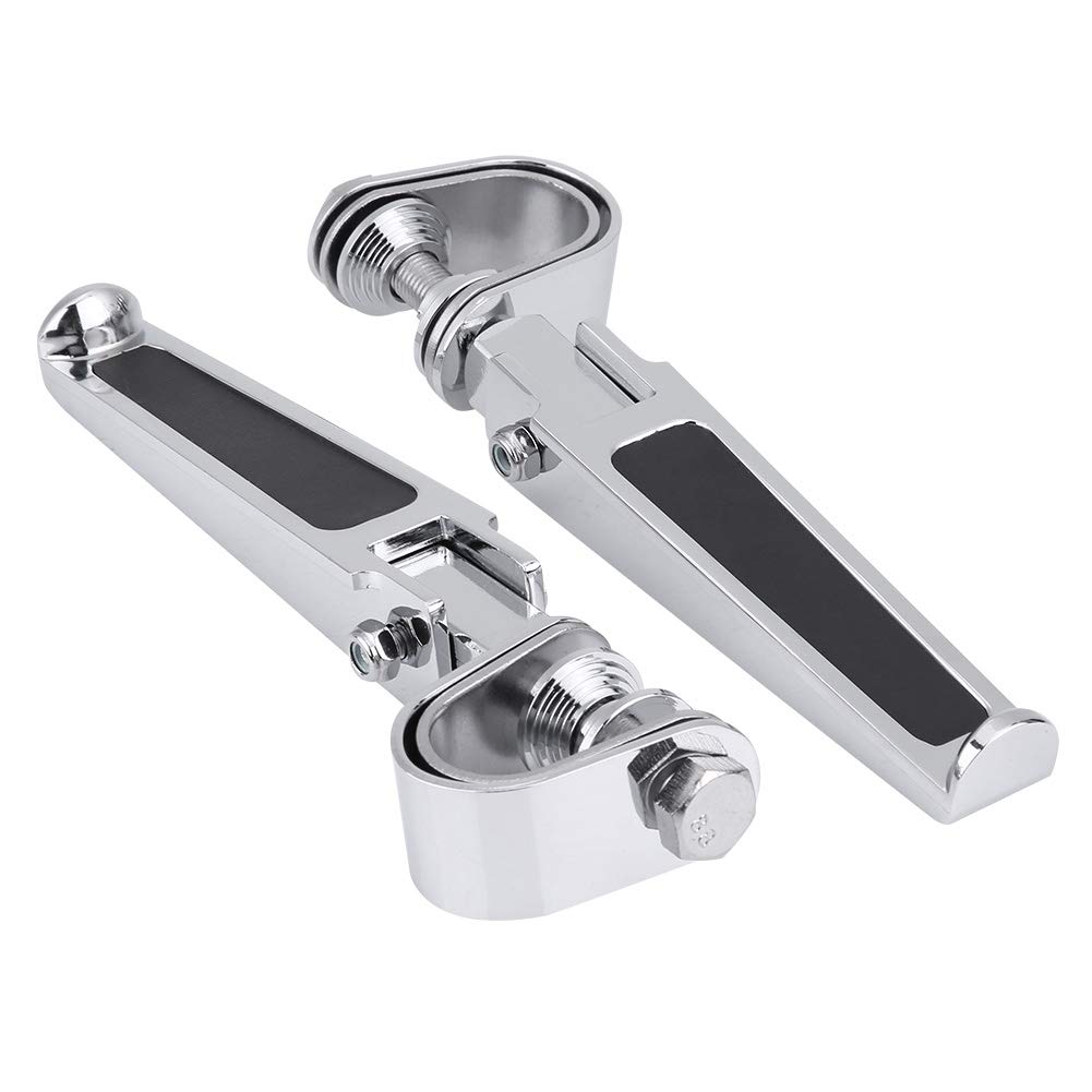 EBTOOLS Motorcycle Footrest Clamps Foot Pegs with Engine Protection Clamps for 1" to 1-1/4" Motorcycles