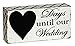 Cypress Home Beautiful, Days Until Our Wedding Rustic Countdown Wooden Chalkboard Sign - 8”W x 2”D x 4”H