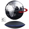 infactory Schwebende Kugel: Freischwebender Globus mit beleuchteter Magnet-Schwebebasis, Ø 14 cm (Schwebeglobus, Weltkugel, magnetisch Schwebender)