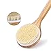VASLON Natural Boar Bristles Bath Body Brush,Dry Brushing Body Brush, Boar Bristles Exfoliating Body Massager with Long Wooden Handle for Dry Brushing and Shower,Back Brush Scrubbe