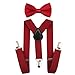 AWAYTR Child Kids Suspenders Bowtie Set - Adjustable Suspender Set for Boys and Girls