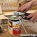 Can Opener - Manual Easy Turn - Sharp Blade for Smooth Edge Opening - Safety Magnetic Lid Lifter - Comfortable Soft Grip Silicone Handles for Seniors and Arthritic Hands -Black- Bonus Bottle Opener