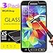 MGIFTSHOP Tempered Glass Screen Protector for Samsung Galaxy S5 Ultra­Thin Bubble­Free (3-Pack)