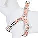 Blueberry Pet 9 Patterns Step-in Spring Scent Inspired Rose and Butterfly Print Pastel Pink Dog Harness, Chest Girth 16.5
