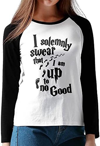 Fashion Designed I Solemnly Swear That I Am Up To No Good Long Sleeve Raglan Tee Shirt