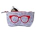 3 Pack Eyeglass Case Pouch, Polersun Portable Soft Felt Sunglasses Case Zipper Ultra Light Glasses Makeup Storage Pouch (Black+Yellow+Pink)