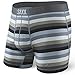 Saxx Underwear Men's Boxer Briefs- Ultra Boxer Briefs with Fly and Built-in Ballpark Pouch Support – Underwear for Men,Dark Charcoal Stripe,Large