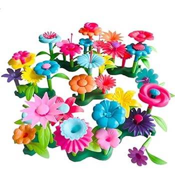 Taken All Flowers Building Toy Set, Garden Building Block Assorted Bouquet Stacking Set,Creatives Educational Kids Toy (98 Pieces)