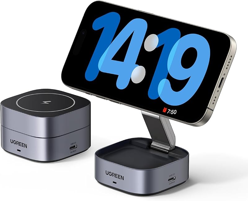 Zapix Cargador Inalámbrico iPhone 2 en 1 Estación de Carga Magnética