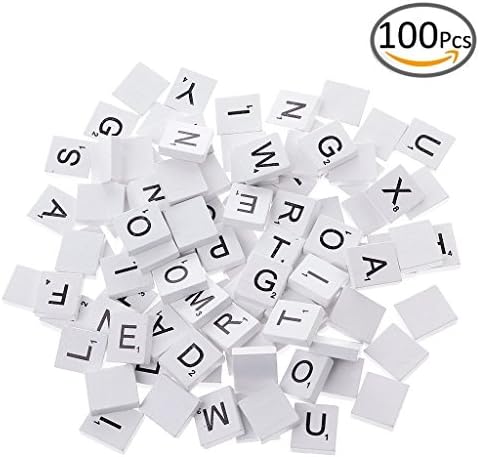 TMO Uppercase Letters Scrabble Tiles Wooden Alphabet Scrabbles Wood Craft Letters Tiles Alphabet Block Set Scrabble Letters Alphabet Toy,1 Set