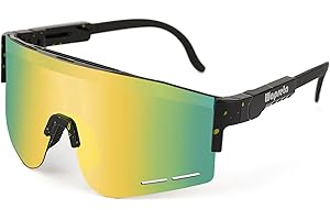 Wapreta Youth Baseball Sunglasses,kids Polarized Sports Glasses for Men and Women TR90 Adjustable Temples Driving Fishing