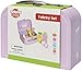 Wooden Bath and Beauty Toy Set – 10 Piece Kit - Girls Salon Set with Hair Dryer, Toiletries, Hair Brush and More - 100% Natural Wood, Nontoxic Paint, Smooth Edges