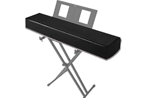 TOYOGET 88 Keyboard Cover, Leather Waterproof Piano Dust Cover,Electronic Keyboard Waterproof Dustproof Protective Fits for Most 88 Keys,Grey