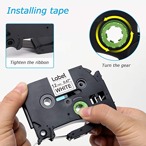 Label KINGDOM 231 Label Replace for Brother P-Touch TZ TZe TZe-231 TZ-231 Label Tape for PT-D210 PT-H100 PT-D400AD PT-1290 Label Makers, 12mm 0.47 ...