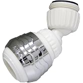Neoperl 21 4330 5 California Standard Flow Bubble Stream Wave Double Swivel Spray Aerator, Dual Thread, 1.8 GPM, White/Chrome Finish, Plastic Connection