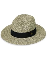 Wallaroo Womens Josie Sun Hat - Lightweight and Breathable Sun Hat - UPF 50+ (Mixed Black)