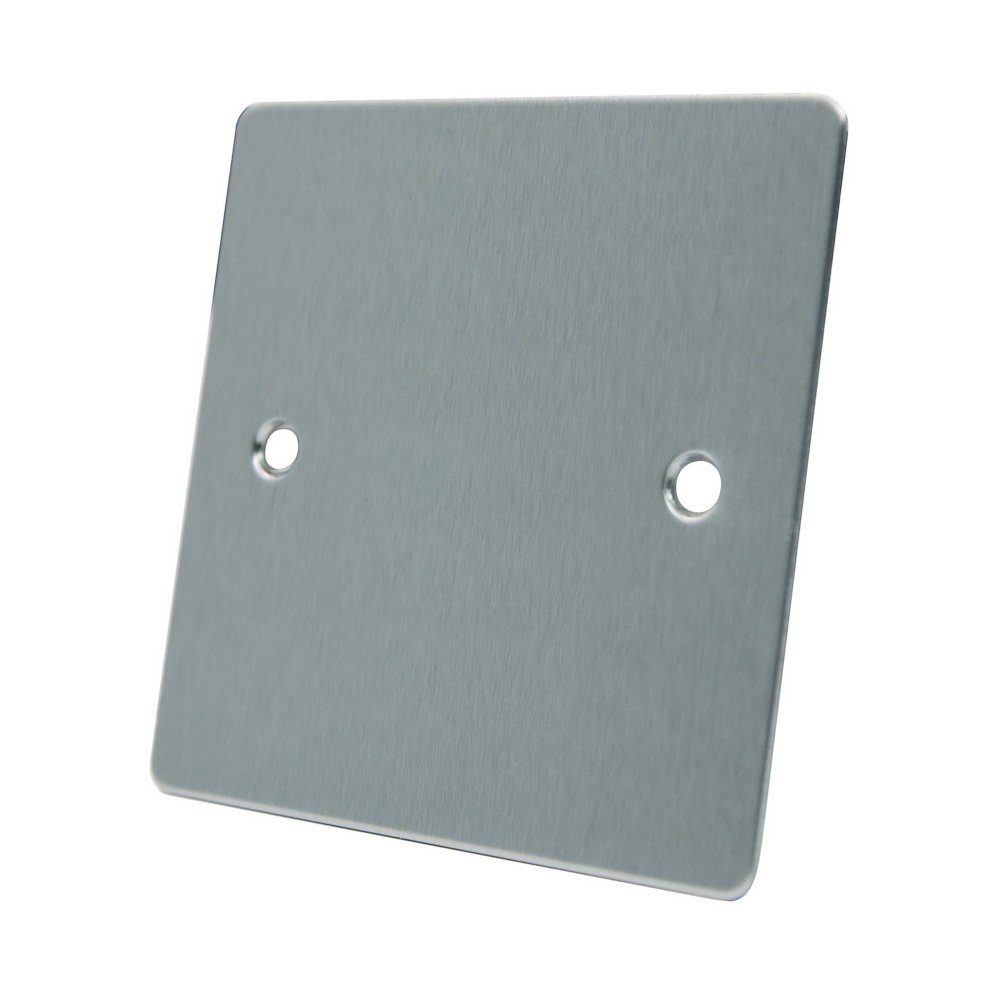 AET FSC1GBP Single 1-Gang Satin Chrome Flat Electrical Blanking Plate