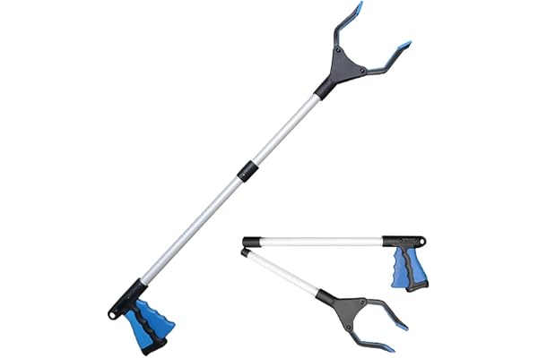 Reacher Grabber Tool Pickup Tool Reaching Assist Tool for Trash Pick Up,Nabber,Litter Picker,82cm Foldable Grabber Reacher fo