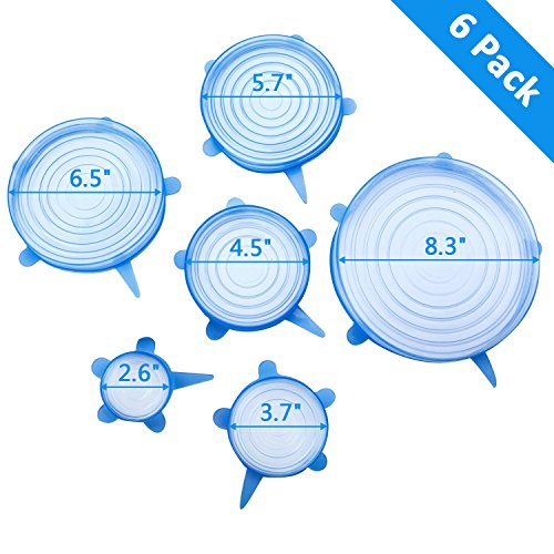 4 Silicone+Stretch+Lids+Covers+Leftovers