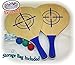 Matty's Toy Stop Deluxe Wooden Paddle Ball Game Set with 3 Solid Rubber Balls & Mesh Storage Bag